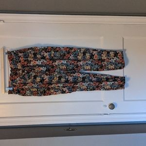 EUC Loft Floral Cargo Pull-On Pant